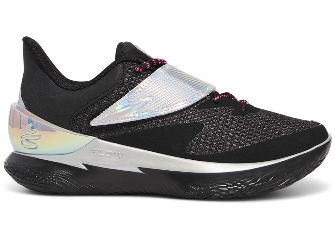 Детские кроссовки для мальчиков с закрытой пяткой Under Armour Curry Fox 1, Black/Silver