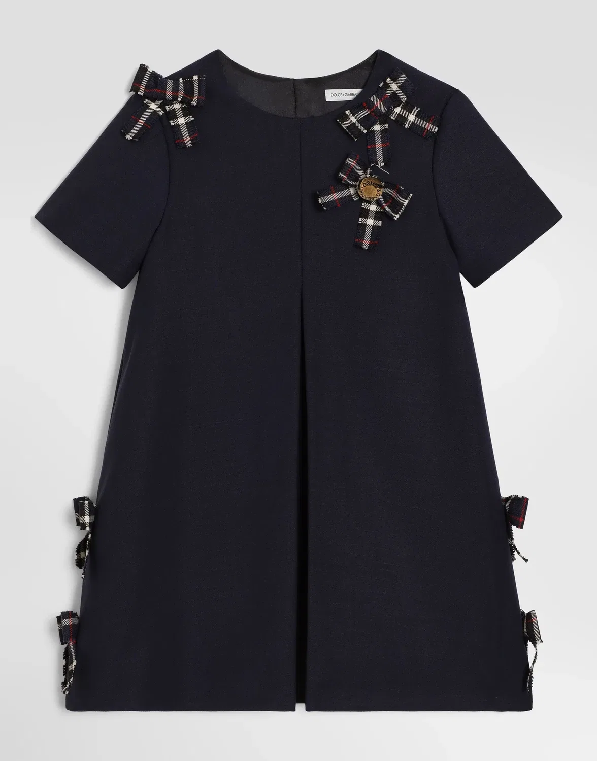 Платье-трапеция с коротким рукавом, Dolce&Gabbana, синий