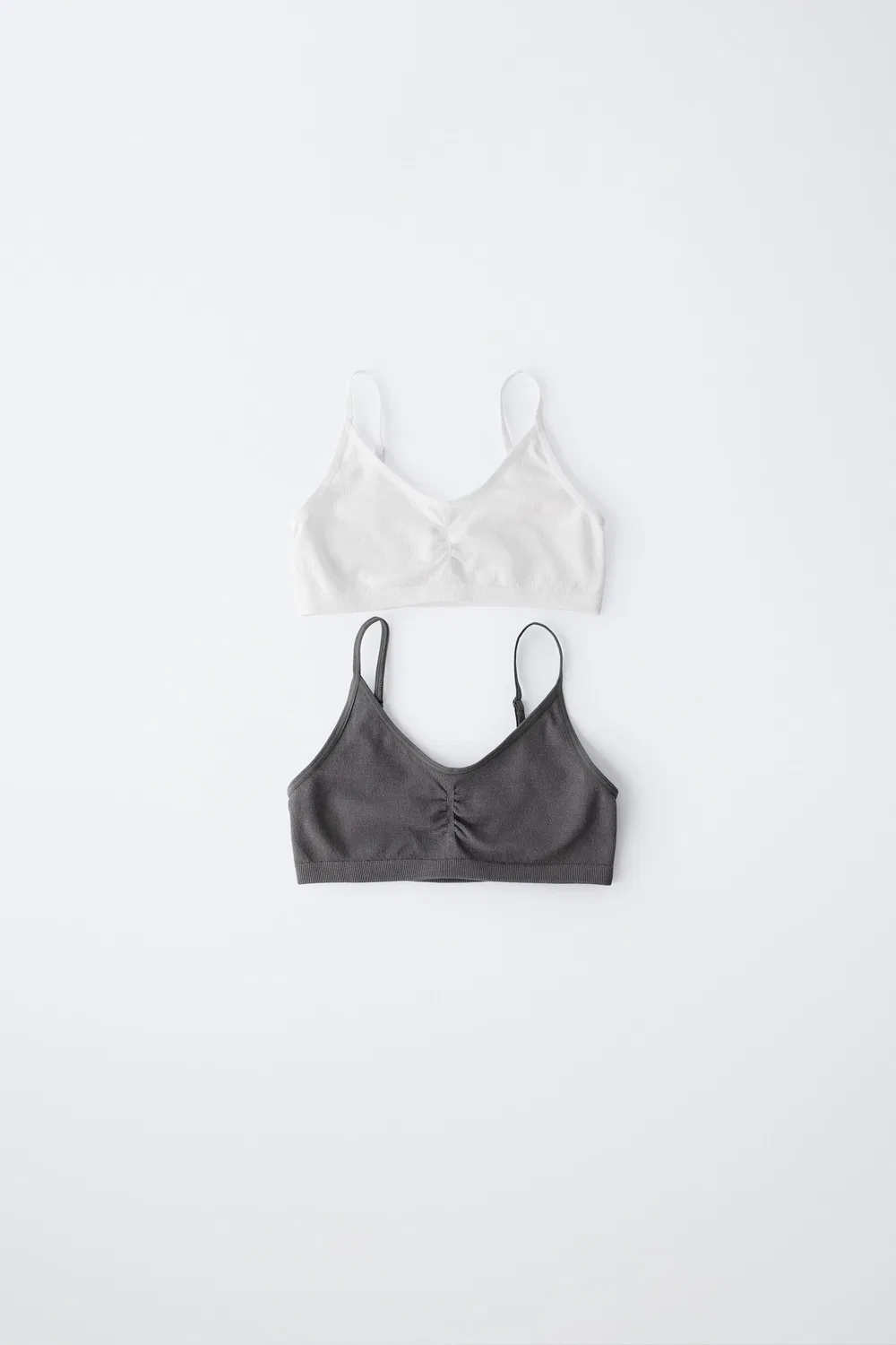 Для детей 9-14 лет / Комплект из двух бесшовных топов ZARA, Multicoloured