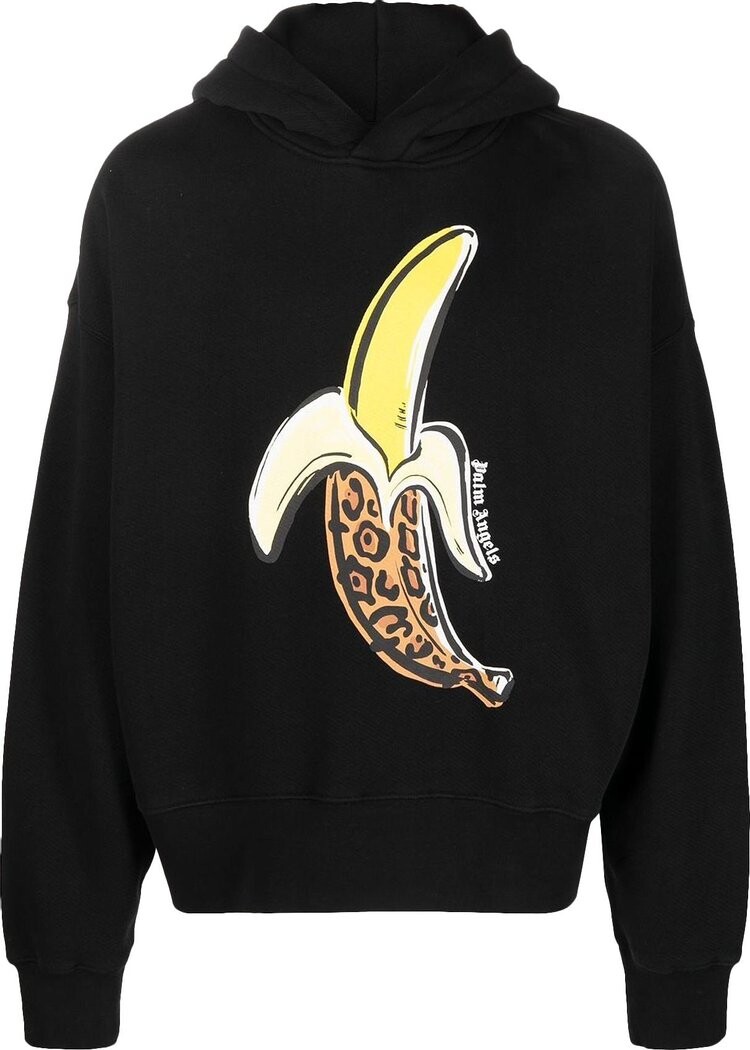 

Худи Palm Angels Banana Printed Hoodie 'Blue/Brown', черный