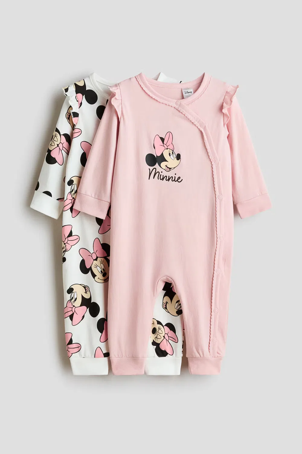 Комплект из 2 хлопковых пижам с принтом H&M, Hellrosa/Minnie Maus