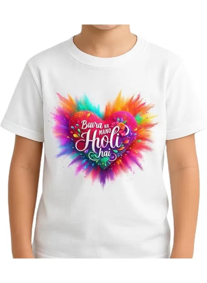 Футболка с принтом Bura Na Mano Holi Hai Daddy'S Angel, белый