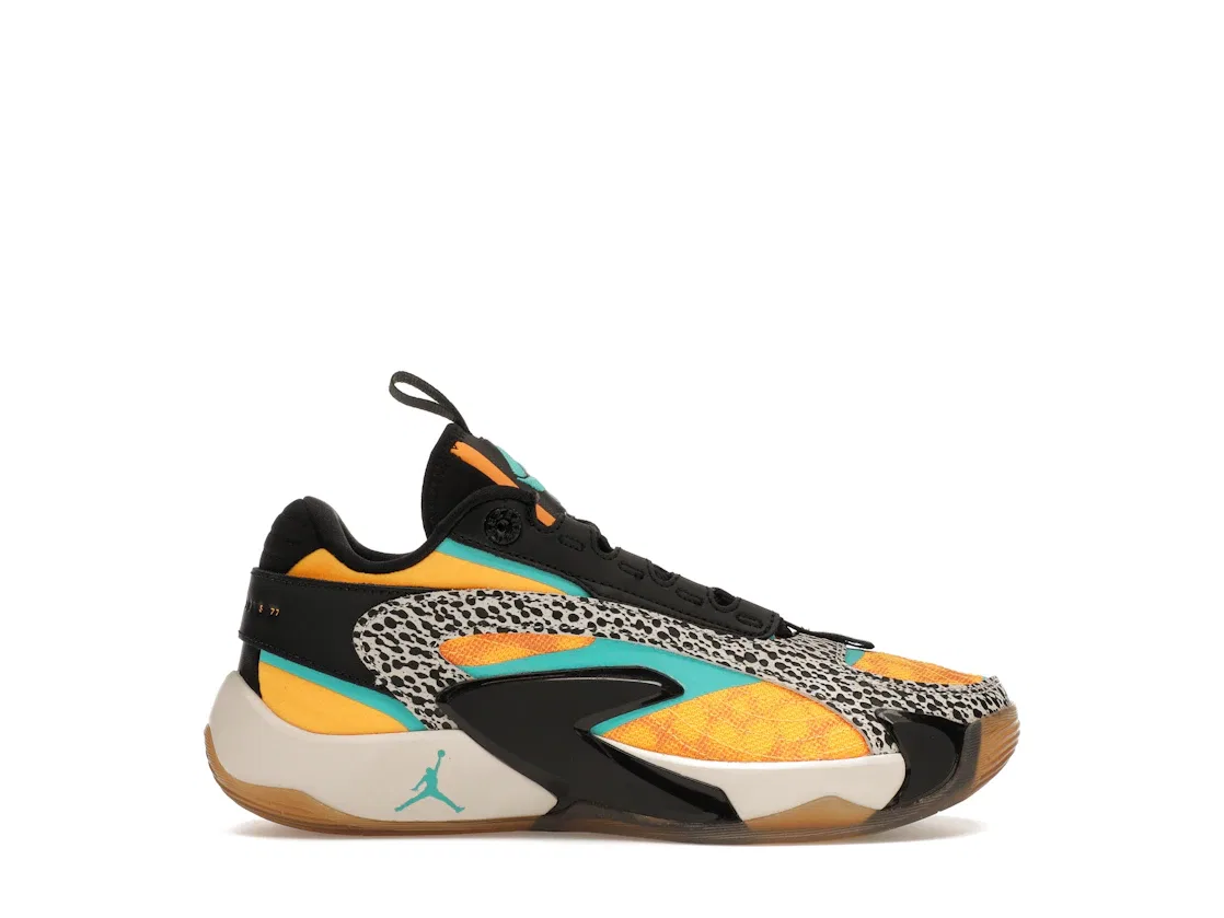 Детские кроссовки с сетчатым верхом Jordan Luka 2, Laser Orange/Hyper Jade/Black/Light Orewood Brown/Gum Light Brown