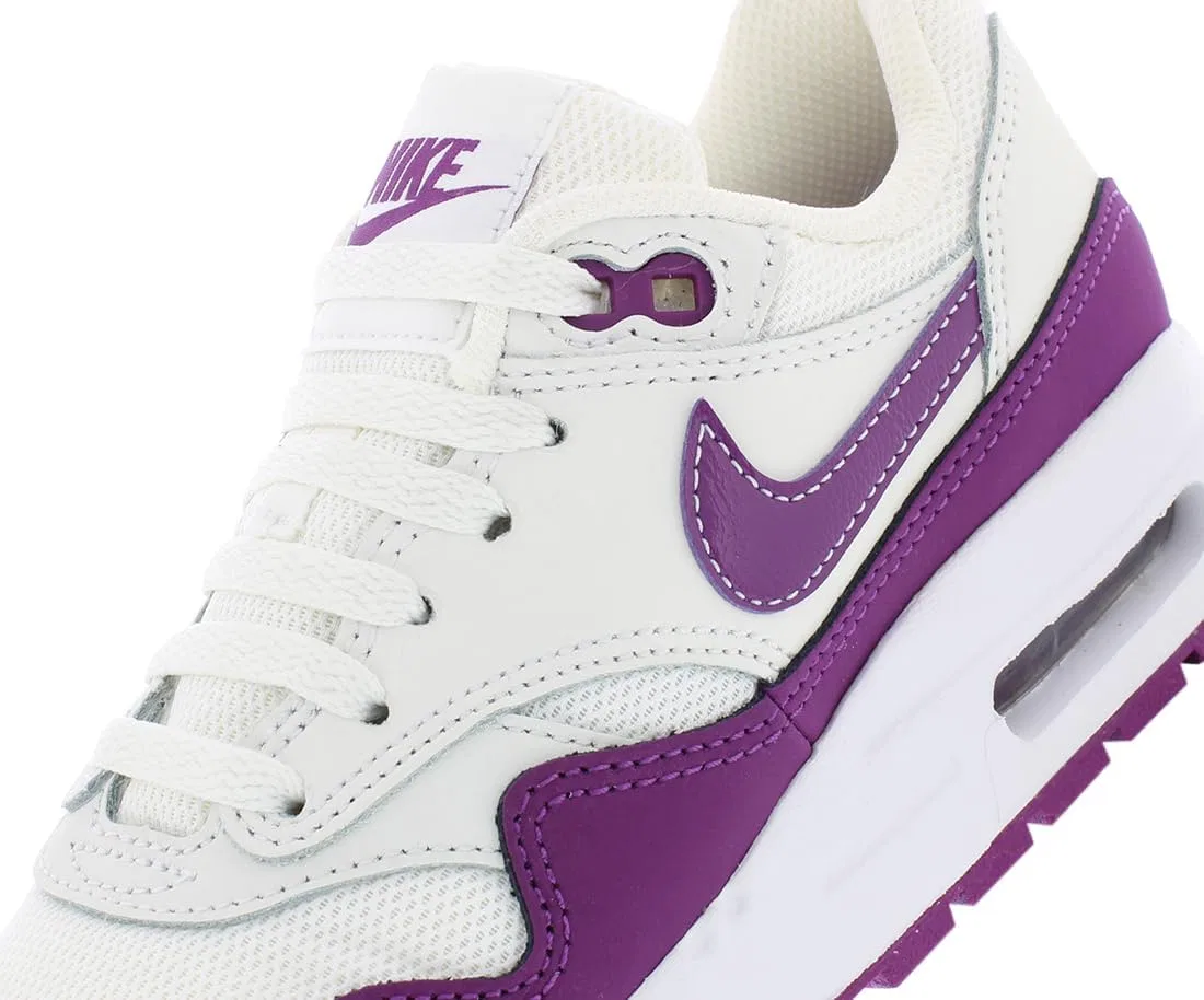 Детские кроссовки для мальчиков Air Max 1 Nike, Summit White/Viotech/White — фото 4