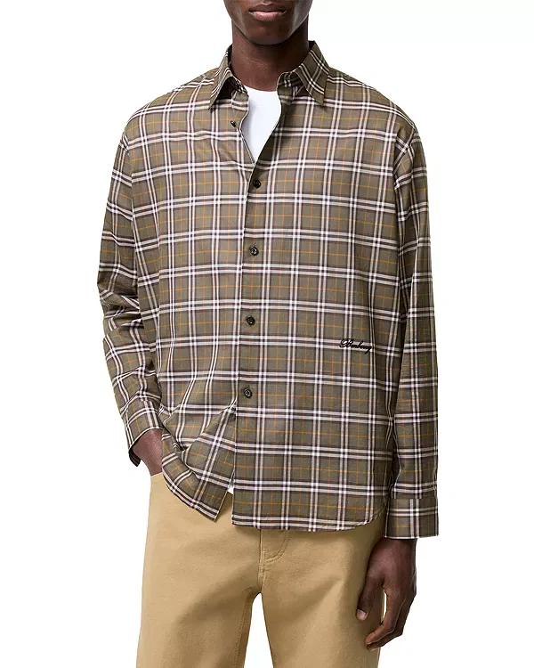 Мужская рубашка с принтом Radmar Finch Check Burberry, Finch Brown Ip Check