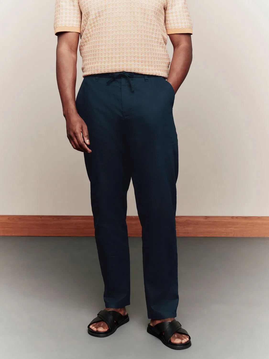 Чиносы Regular Tapered Fit Next, темно-синие