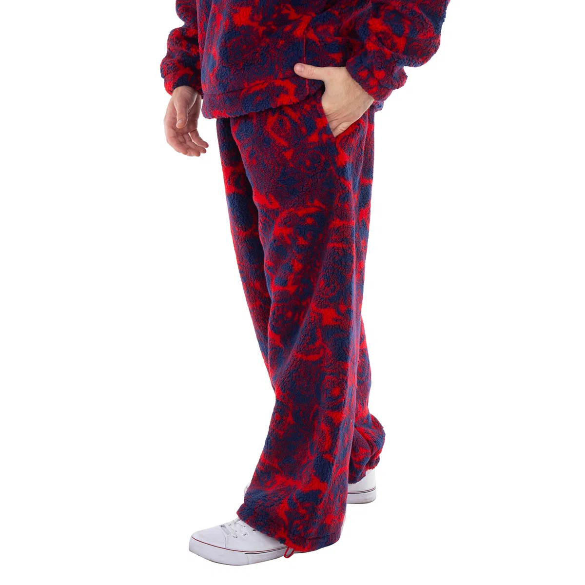 Брюки из флиса с принтом Rose Print Fleece Trousers Burberry, Pink — фото 2