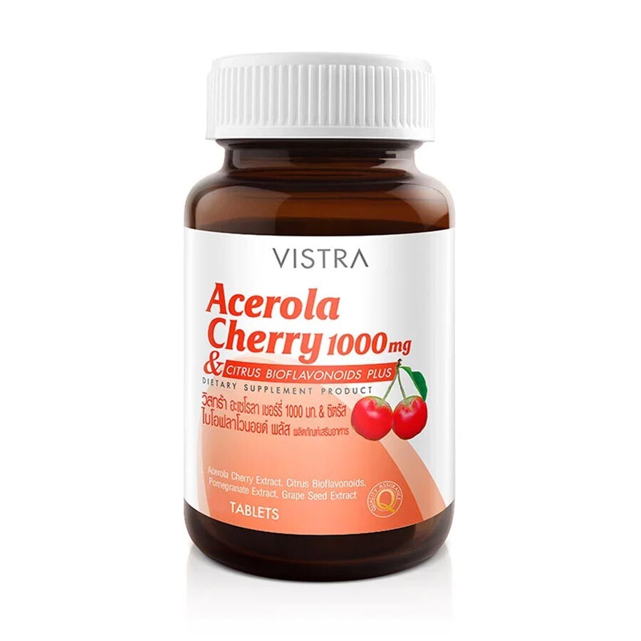 

Добавка Vistra Acerola Cherry 1000 mg & Citrus Bioflavonoids Plus, 60 таблеток