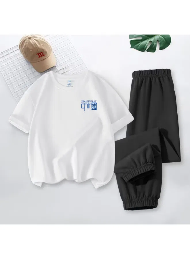 Комплект одежды для мальчиков с коротким рукавом, модель Boys' summer outfit set, Jeanswest, белый — фото 2