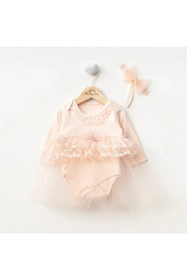Детское платье-боди для девочек кружевное bk1019 Miniday Baby, Multicolor — фото 2