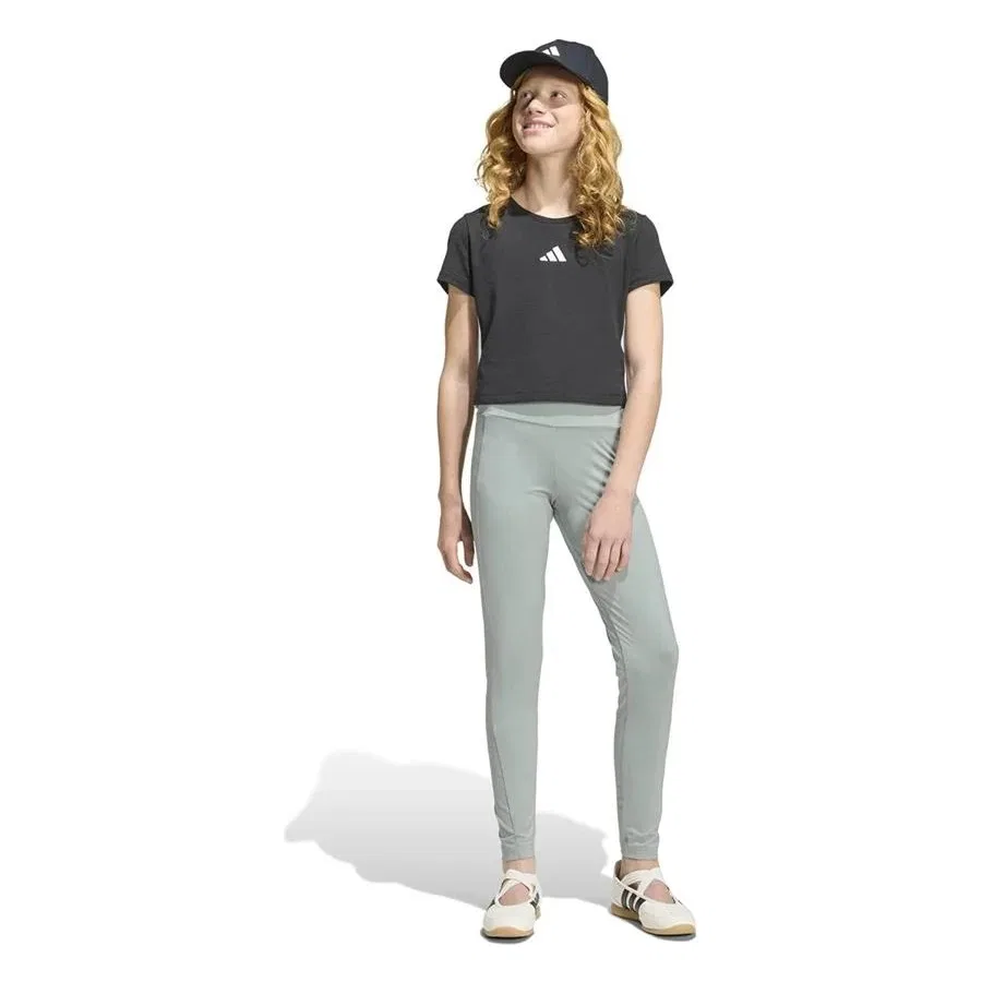 Детские спортивные леггинсы adidas JG GLAM LEG KB7016, Зеленый — фото 4