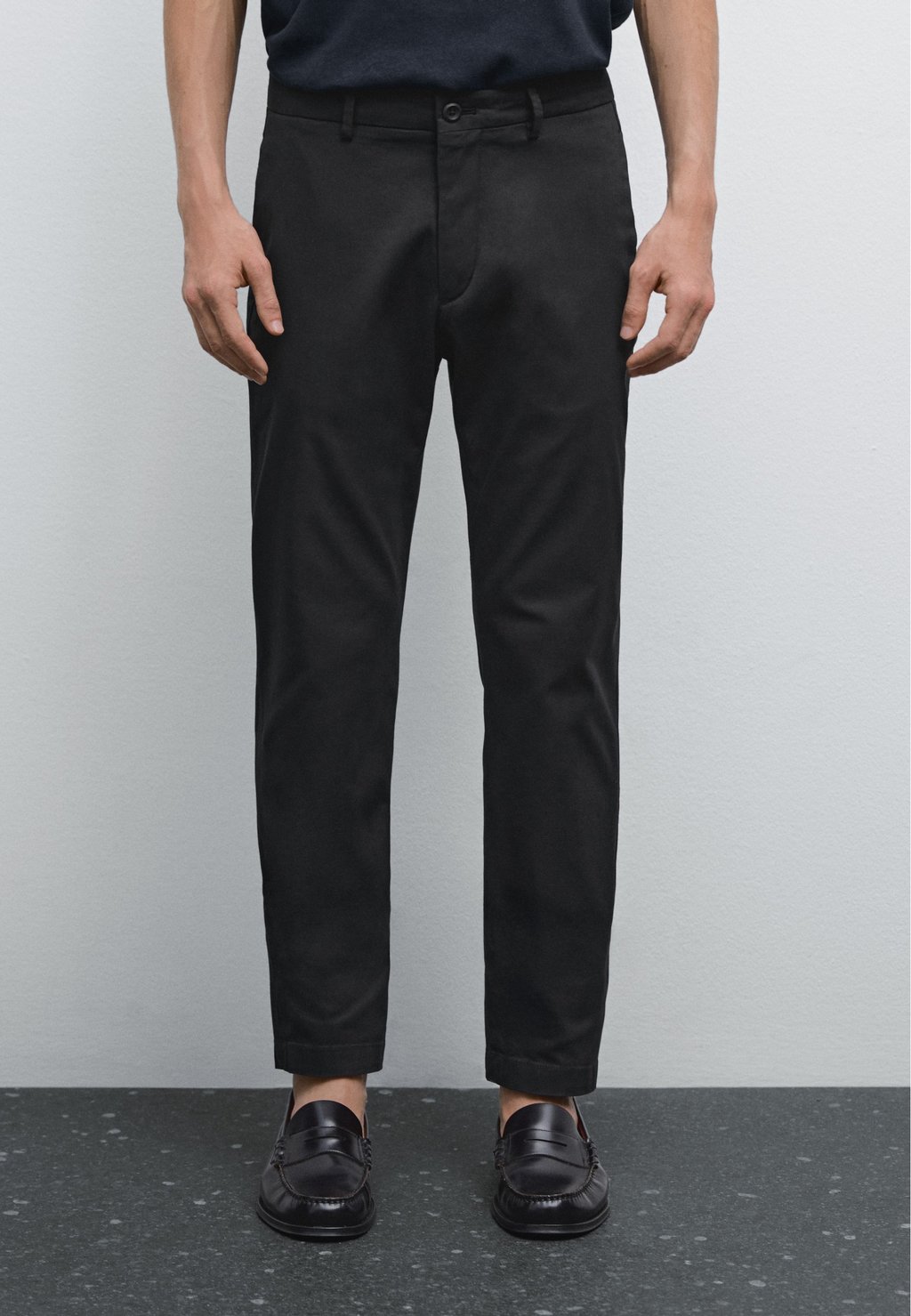 

Чиносы SLIM FIT Massimo Dutti, черный