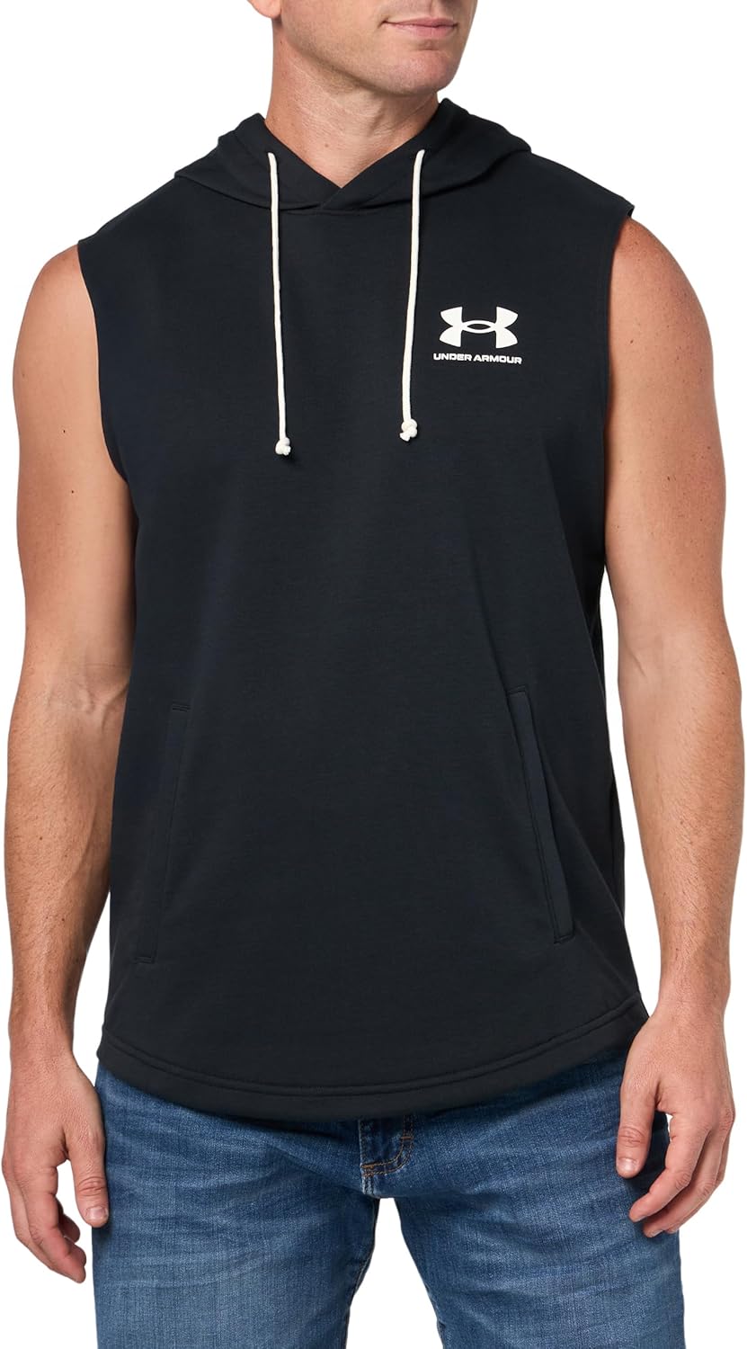 

Мужская толстовка Rival Terry без рукавов от Under Armour, (001) Black/Onyx White