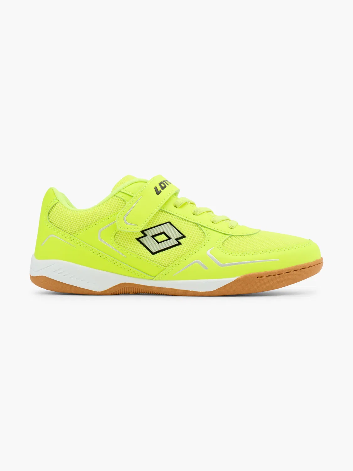 Бутсы для зала на шнуровке и липучке Lotto, желтый