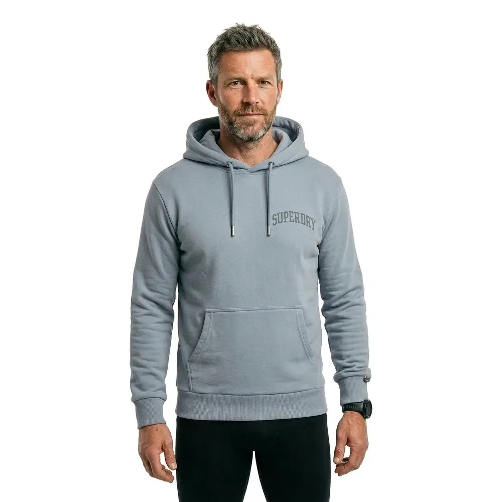 Худи Athletic Essential Superdry, серый — фото 3