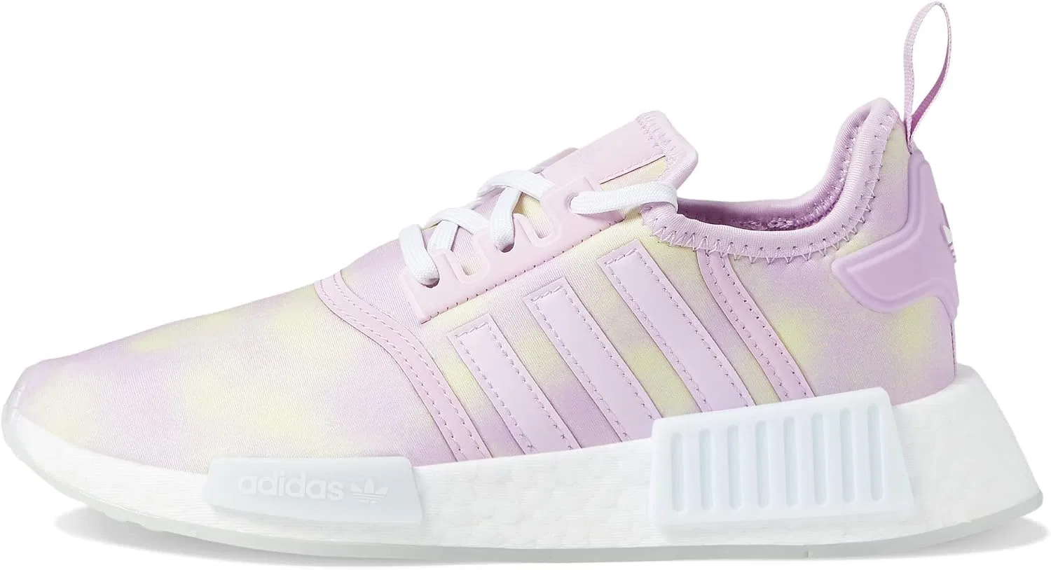 Детские кроссовки для девочек NMD R1 GS adidas, Lavender/Light Yellow/White — фото 4