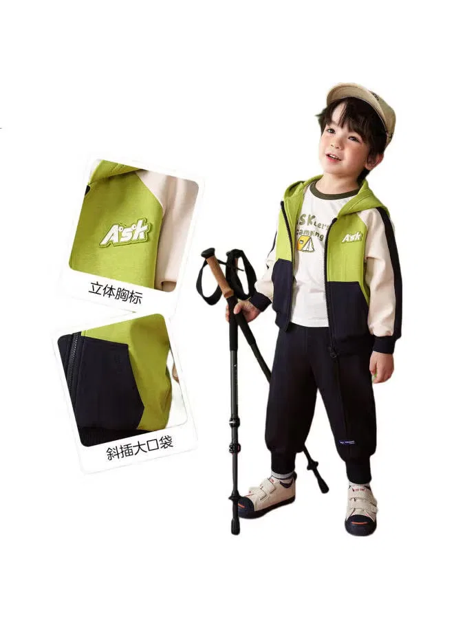 Комплект спортивный с капюшоном Ask Junior, зеленый — фото 3
