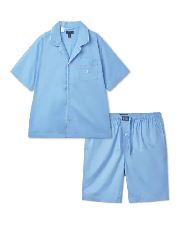 Пижамный сет хлопковый Polo Ralph Lauren, синий