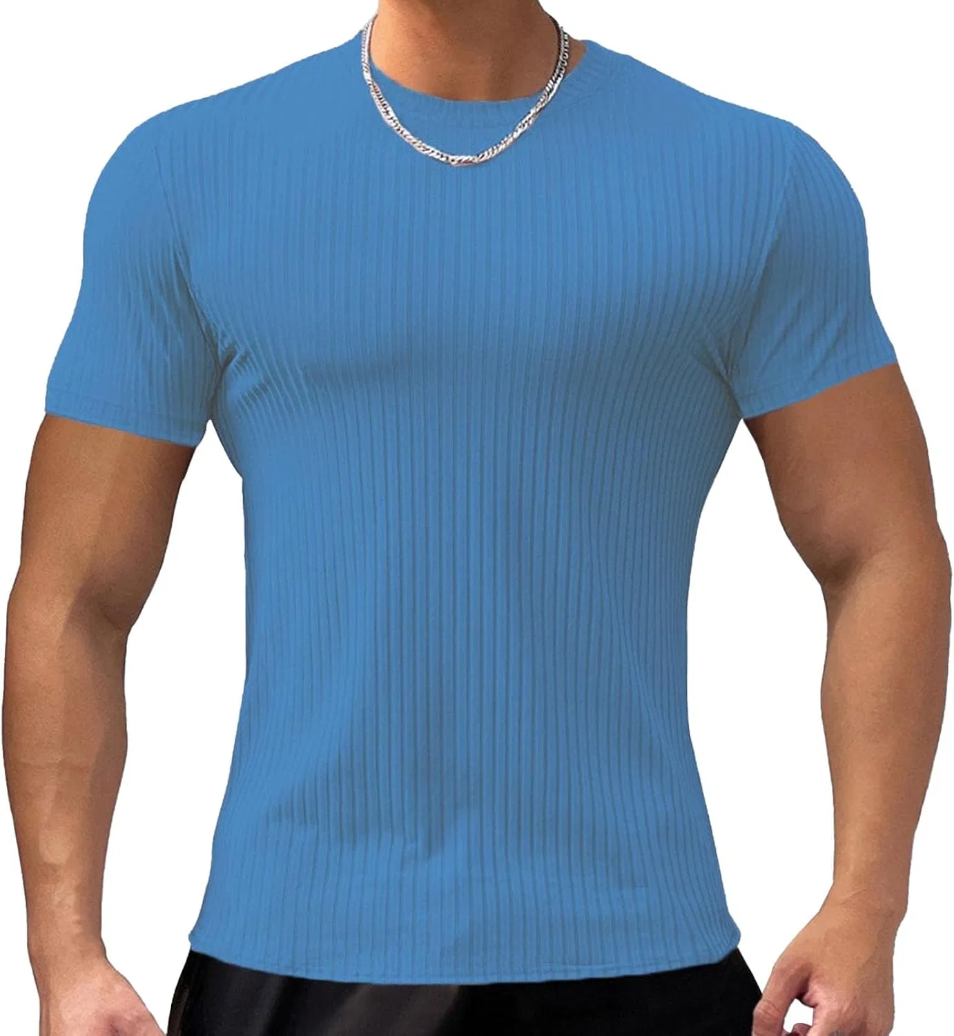 Мужская футболка с круглым вырезом Cotton, Blue