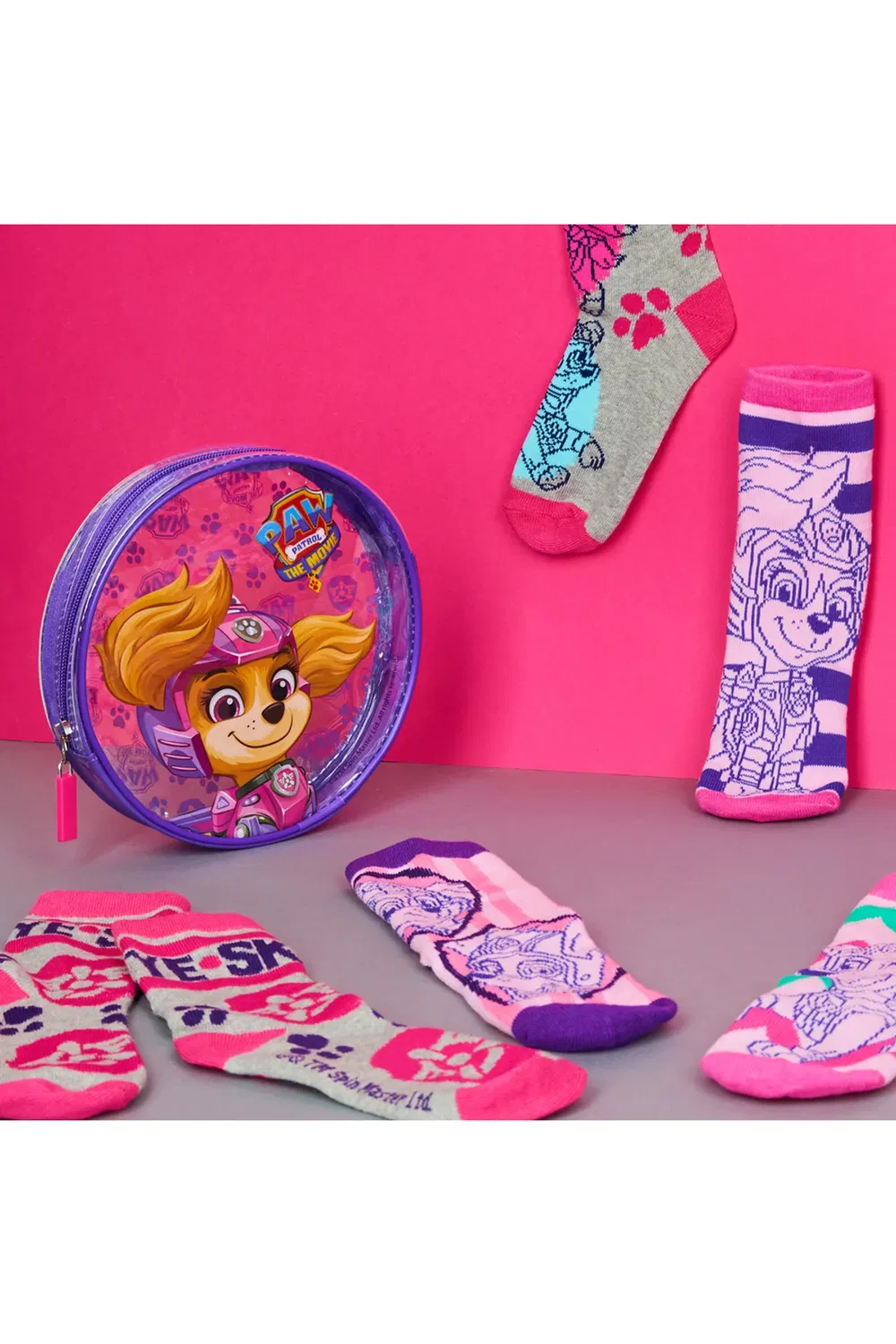 Детские носки для девочек, набор из 7 пар, Paw Patrol, Purple — фото 2