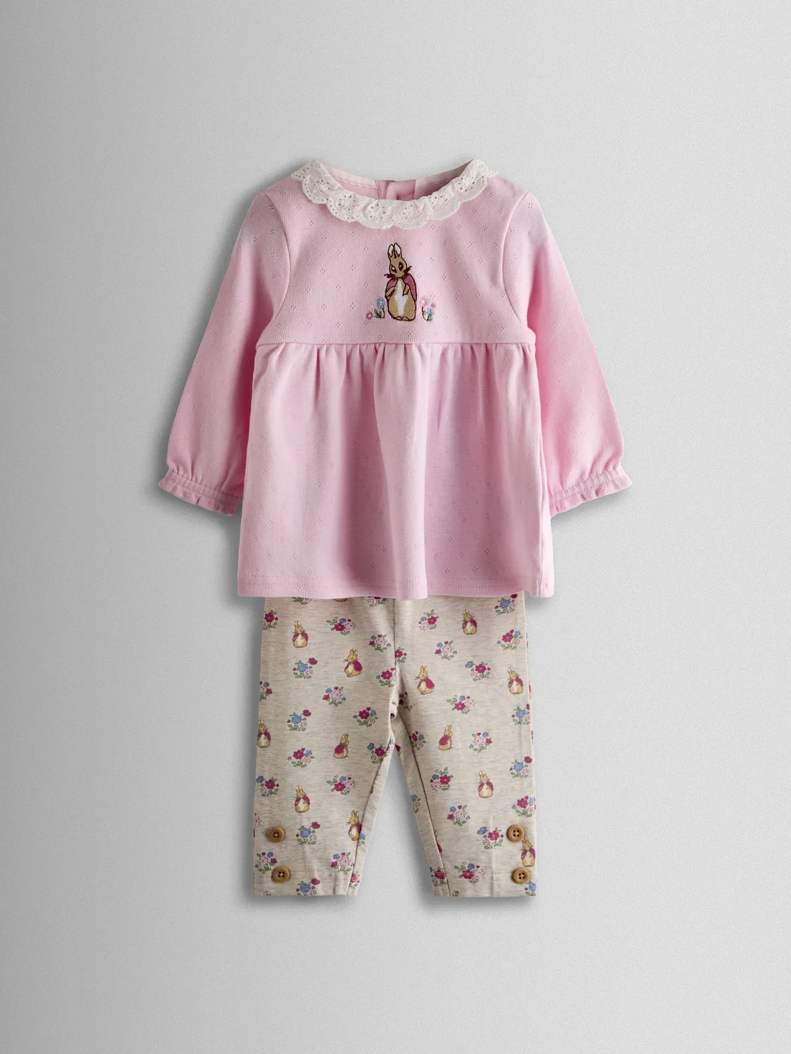 Комплект из блузы и леггинсов, с кроликом Jojo Maman Bébé, розовый