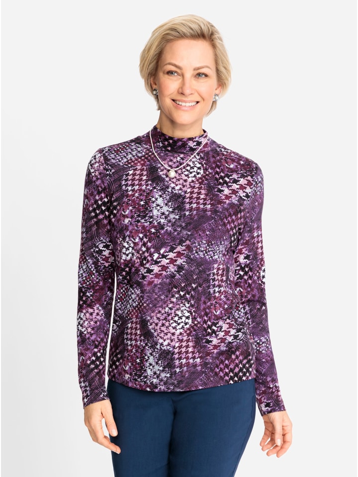 

Рубашка с длинными рукавами с принтом бордового и серого цветов WITT WEIDEN