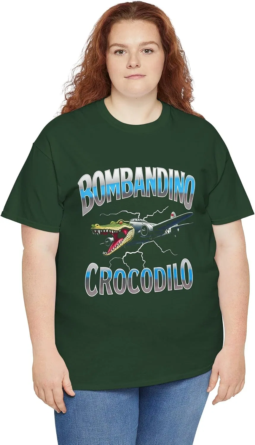 Футболка с принтом Bombandino Crocodilo, тёмно-зелёный — фото 4