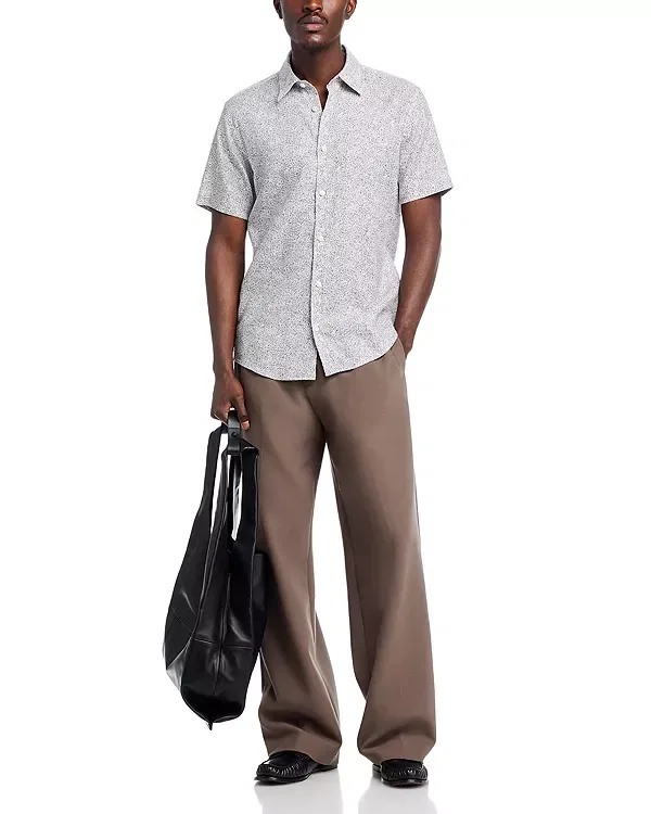 Мужская рубашка с коротким рукавом Roan Slim Fit Boss, темно-коричневый — фото 2