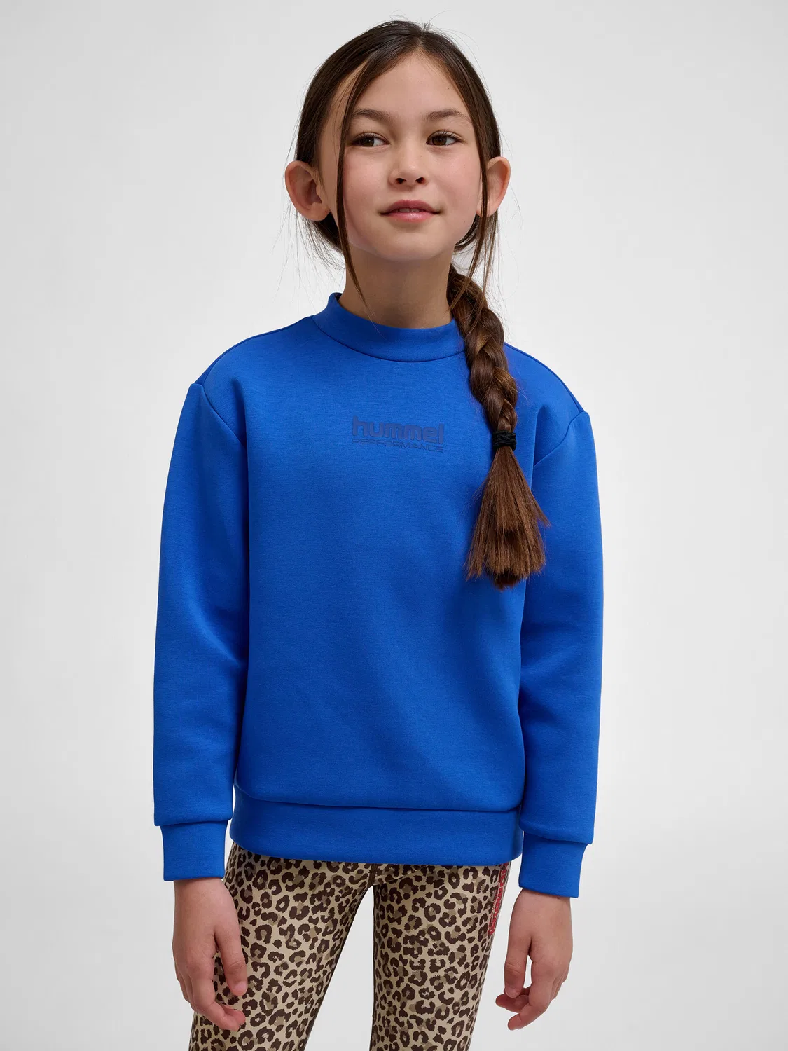 Детский свитшот с принтом Hmljr Fast Hummel, Konigsblau