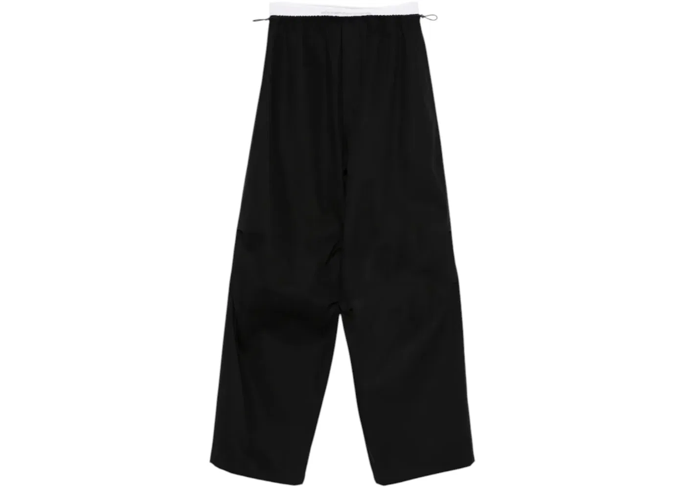 Женские брюки с принтом Articulated Knee Mid-Rise Logo Elastic Alexander Wang, Black