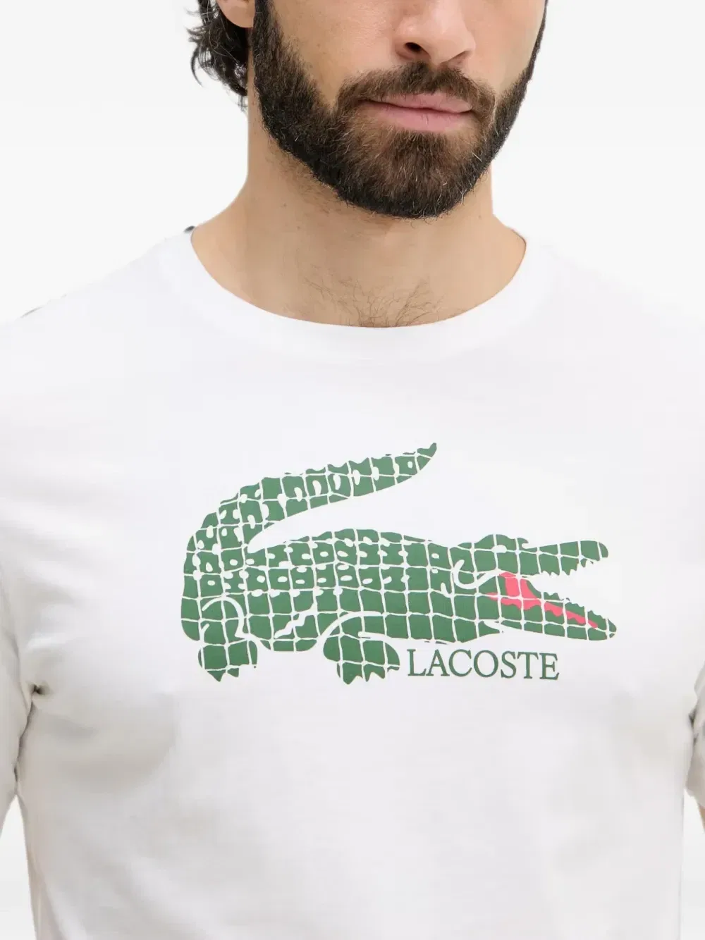 Футболка с логотипом Roland-Garros Lacoste, белый — фото 4