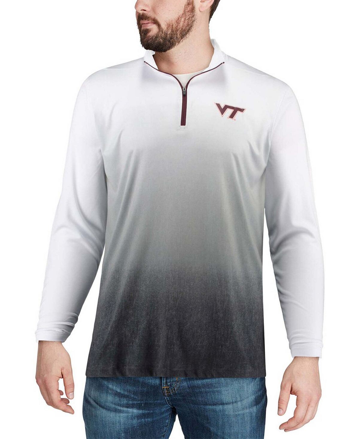 

Мужская серая куртка virginia tech hokies magic team logo с молнией на четверть Colosseum, серый
