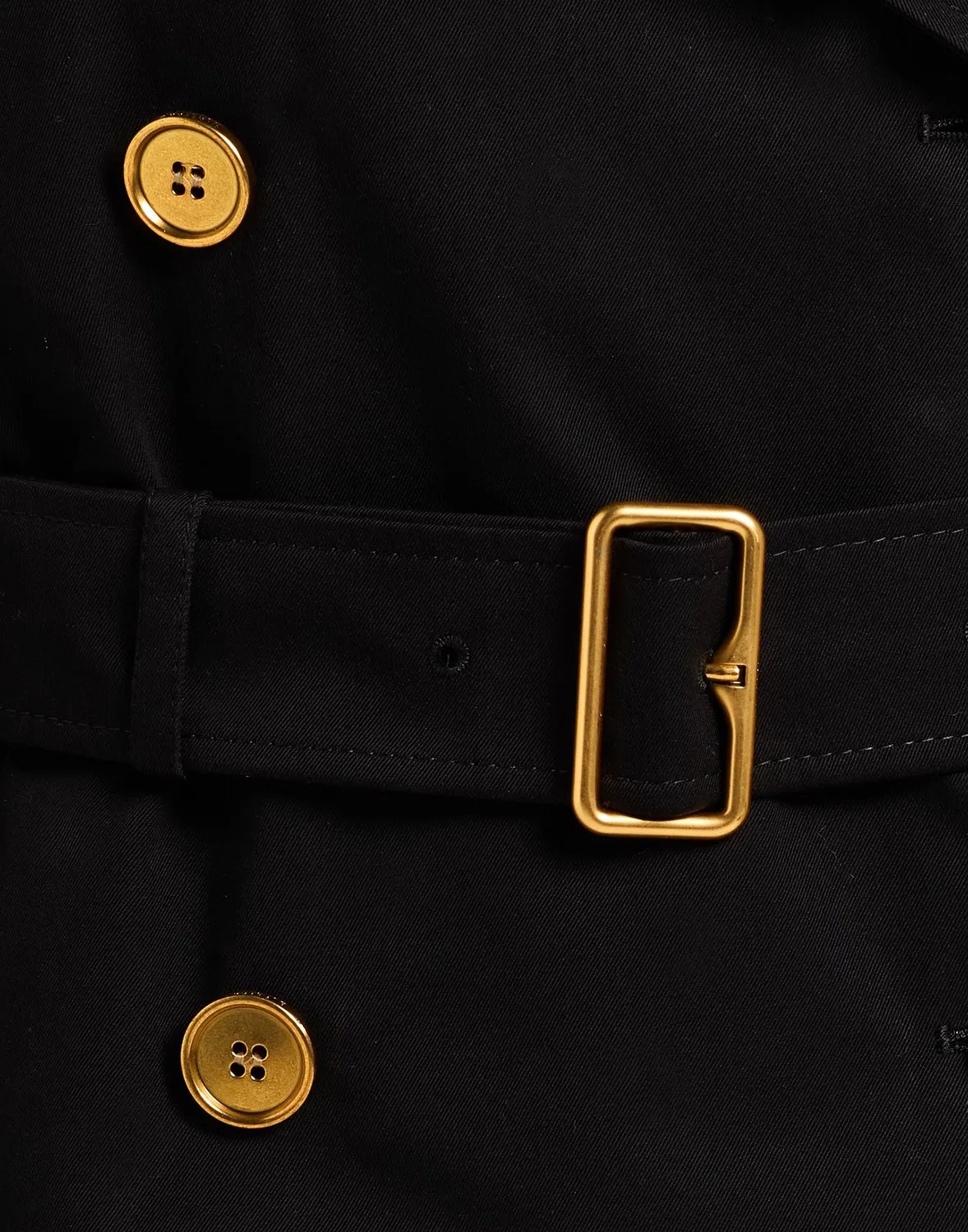 Женское тренчкот из твила Burberry, черный — фото 4