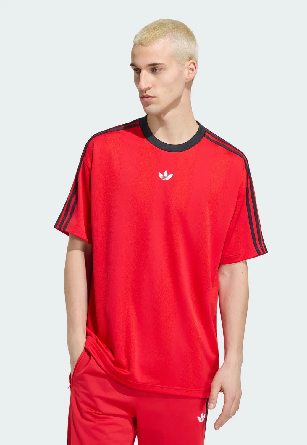 Красная рубашка Adidas Originals Adicolor — фото 2