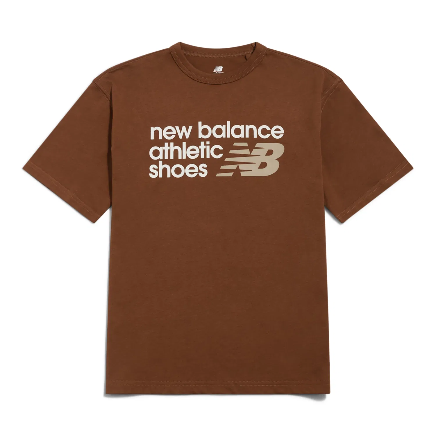 Детская футболка с коротким рукавом Athletics Premium Chest Logo New Balance, Breakfast Tea