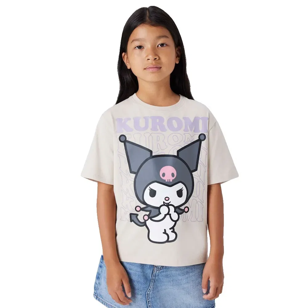 Детская футболка с принтом Dykra Kuromi Name it, Beige
