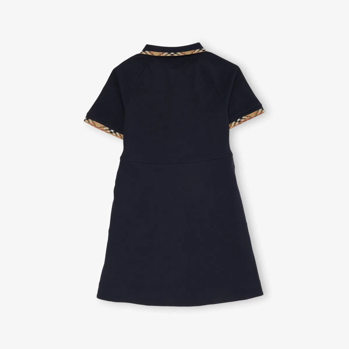 Хлопковое платье Romola в клетку, возраст 4-14 лет Burberry, темно-синий — фото 3