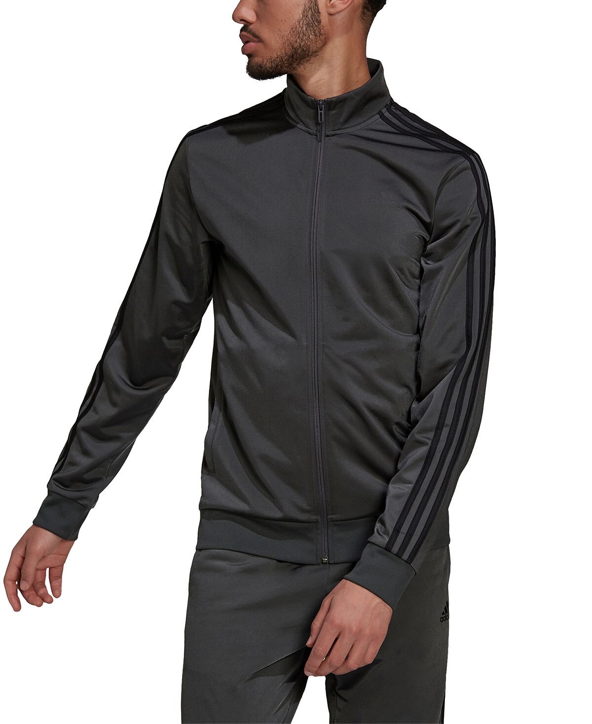 Мужская куртка Adidas Tricot Track, темно-серый — фото 2