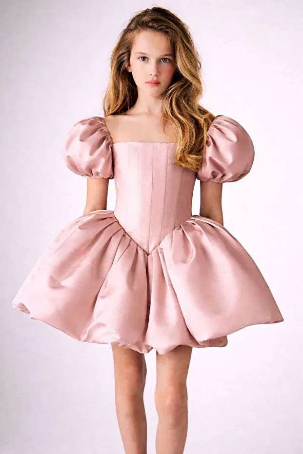 Детское платье для девочек с принтом Fkb For Kids Baby, Dried Rose
