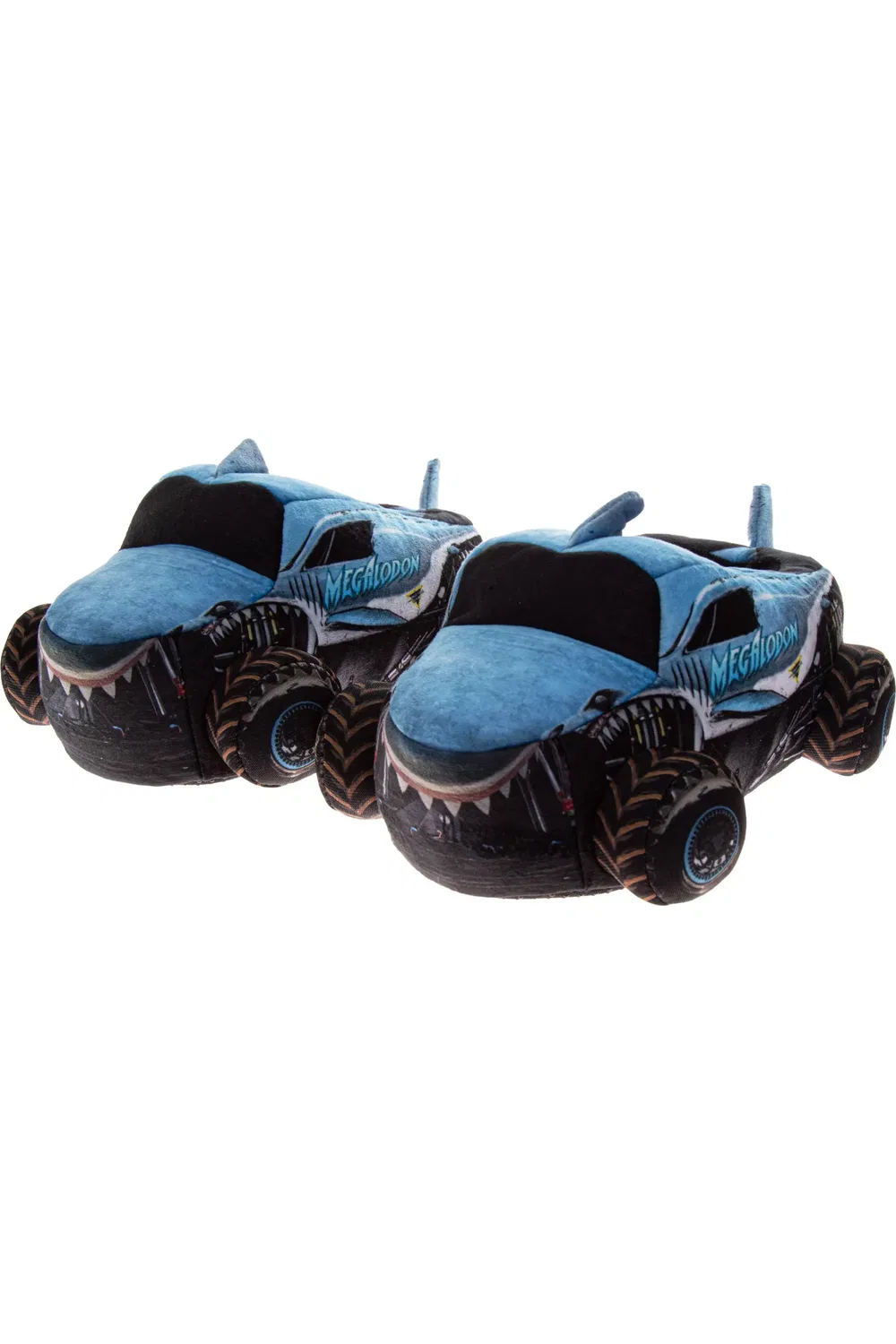Детские тапочки слипперы 3D Megalodon Monster Jam, синий черный