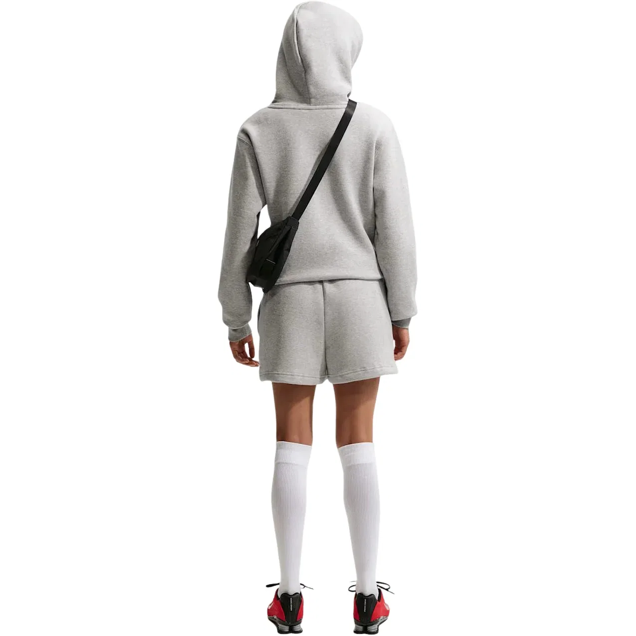 Женское худи Studio Fleece Medium Weight Hoodie 'Dark Grey Heather' Nike, Dark Grey Heather — фото 4