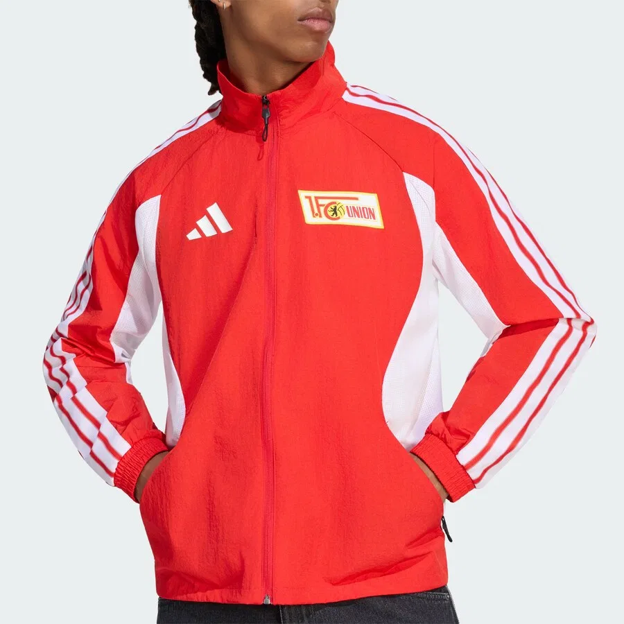 Куртка для тренировок ADIDAS PERFORMANCE 'Union Berlin Anthem' оранжево-красного цвета — фото 4