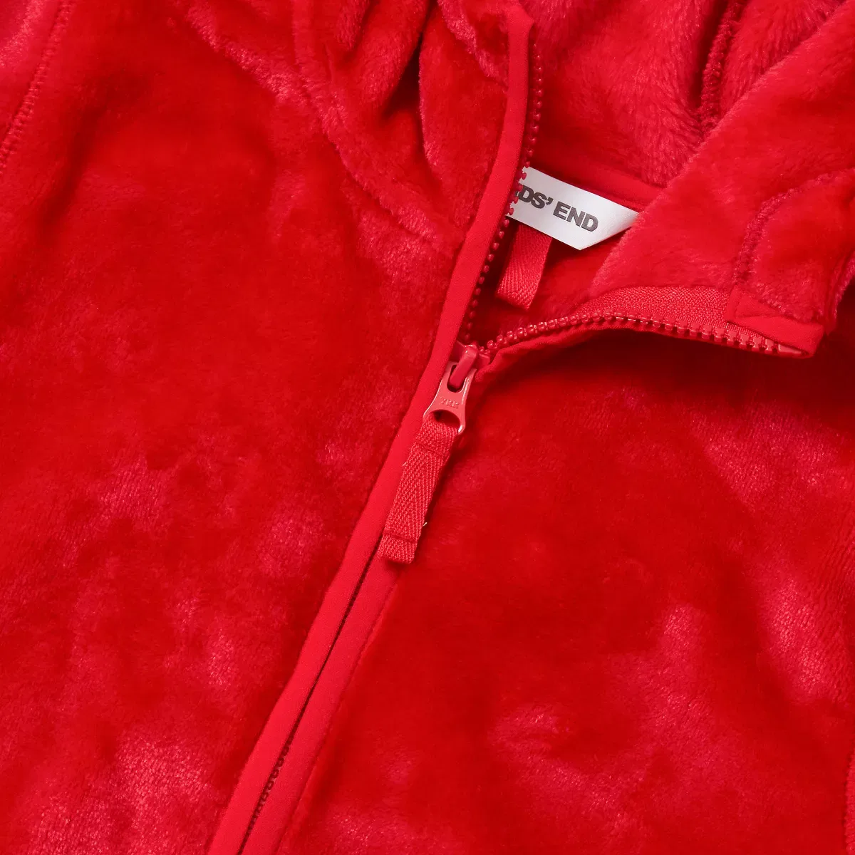 Детская куртка из флиса с капюшоном Lands' End, Apple Red — фото 3
