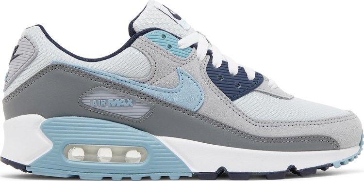 Кроссовки Nike Air Max 90 'Pure Platinum Worn Blue', серый - фото