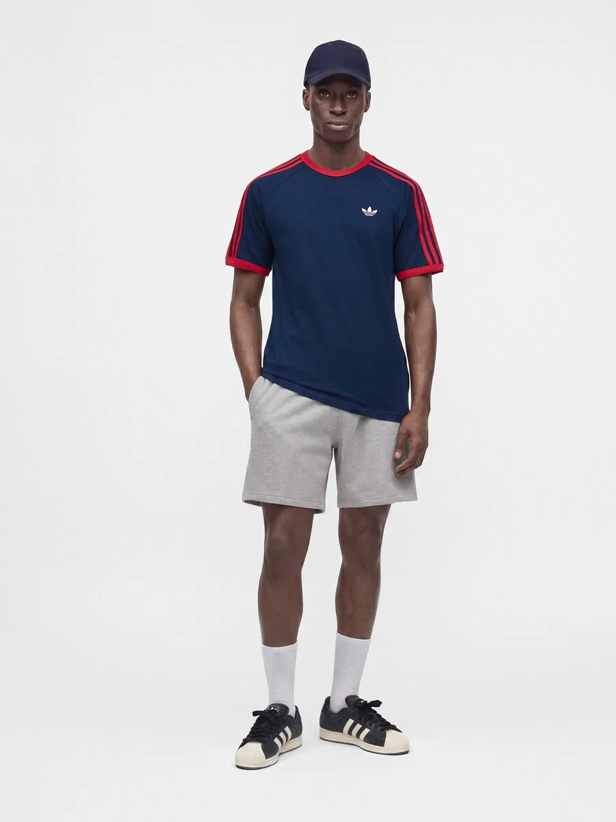 Футболка ADIDAS ORIGINALS цвета индиго — фото 3