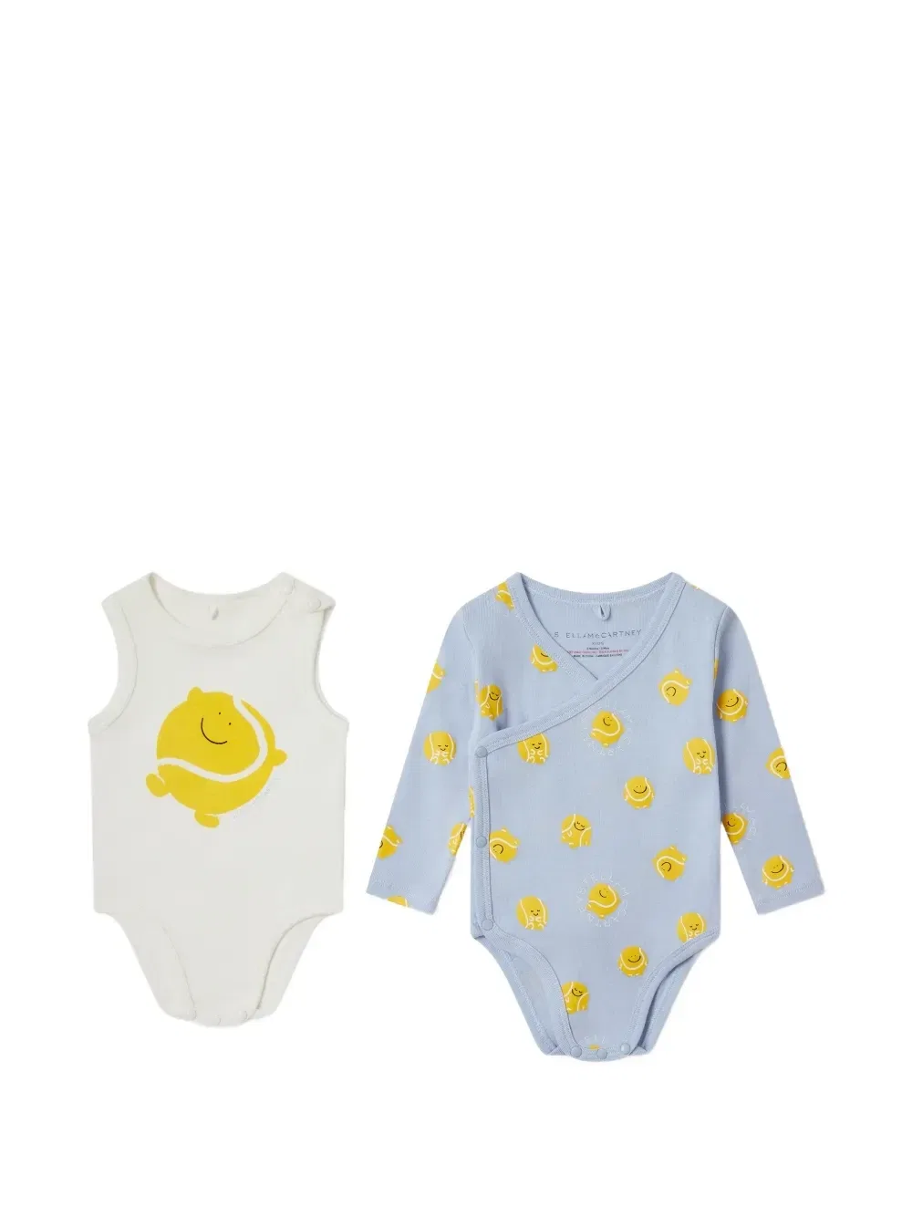 Боди с теннисным принтом (набор из двух) Stella McCartney Kids, синий