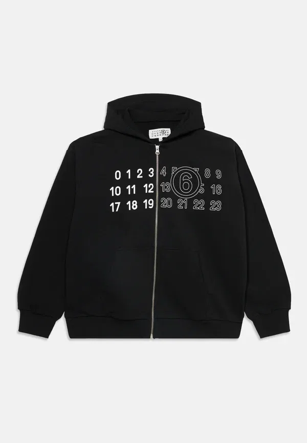 Худи на молнии с капюшоном Mm6 Maison Margiela, черный
