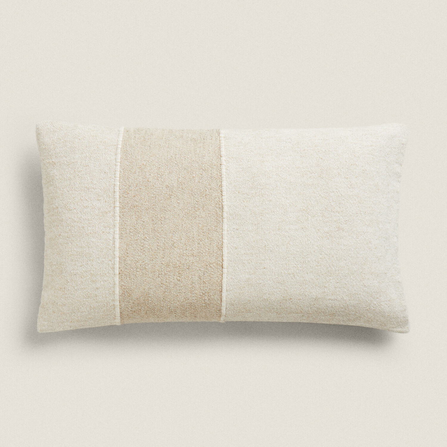 

Чехол для подушки Zara Home Embroidered Line, 30х50 см, бежевый