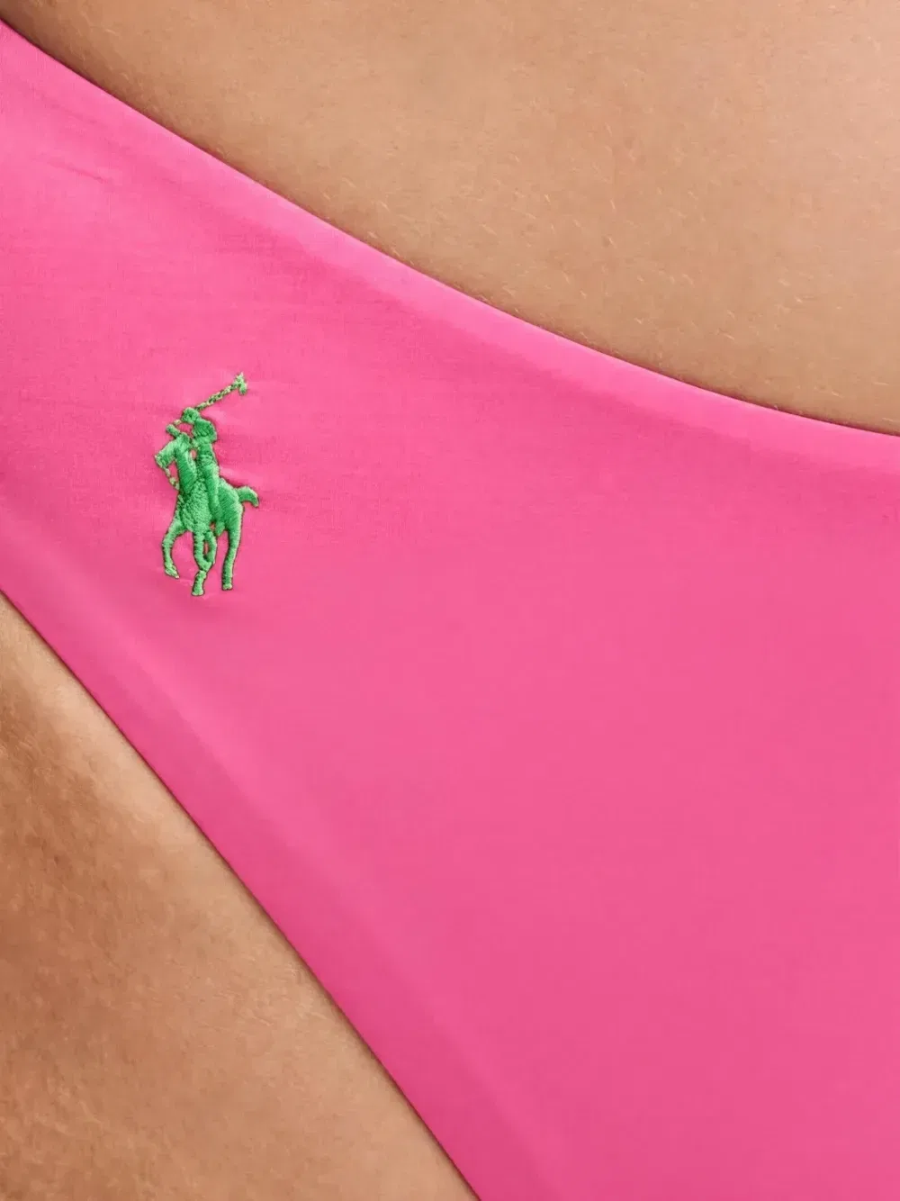 Плавки бикини с вышитым логотипом Polo Ralph Lauren, розовый — фото 4