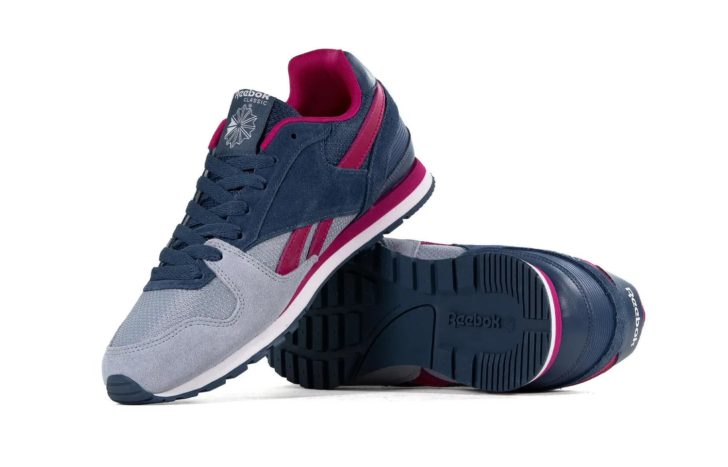Детские кожаные кроссовки Reebok GL 3000, Blau Rosa — фото 4